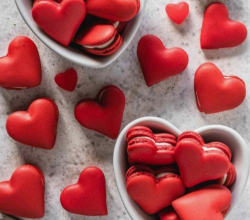 Heart shaped macarons